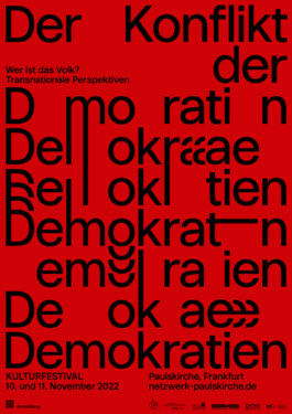  Plakatentwurf zur Veranstaltung Konflikt der Demokratien